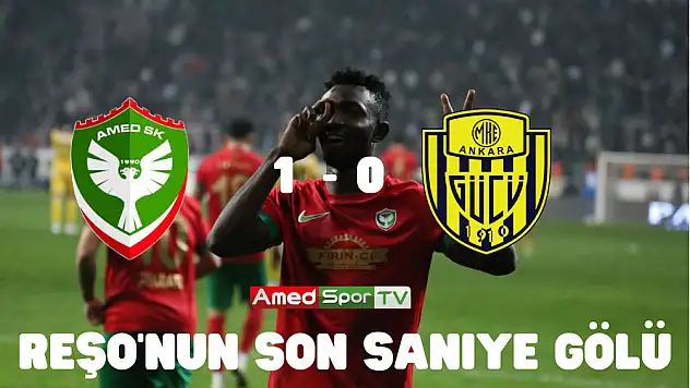 Amedspor, Ankaragücü'nü son saniyede yıktı: 1-0