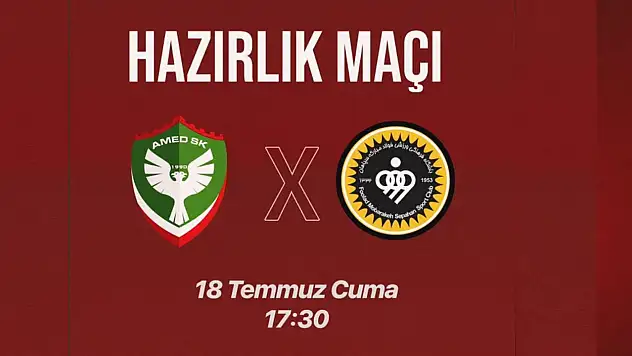 Amedspor'dan sezon öncesi ilk hazırlık maçı!