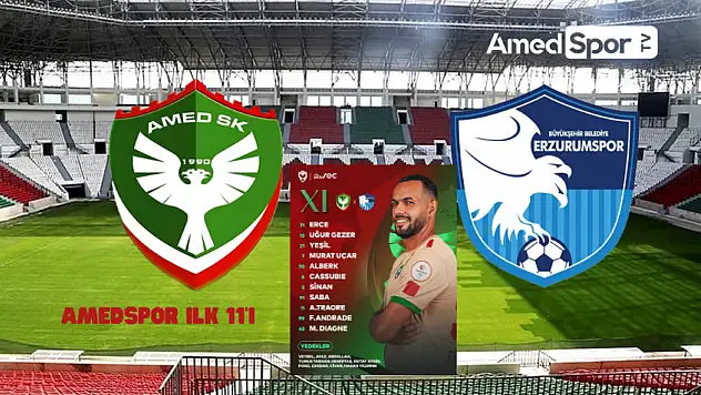 Amedspor – Erzurumspor FK canlı: İlk 11'ler ve maç detayları
