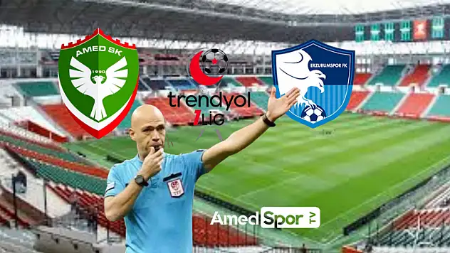 Amedspor–Erzurumspor maçının hakem kadrosu açıklandı