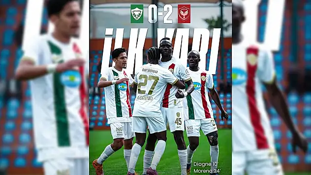 Amedspor, Hatay deplasmanında ilk yarıda kontrolü ele aldı: 2-0