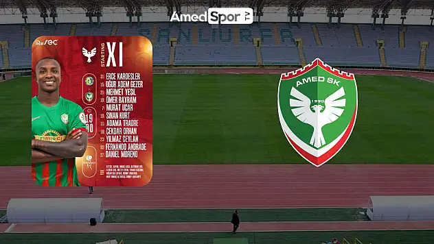 Amedspor'un Şanlıurfa karşısındaki İlk 11'i belli oldu