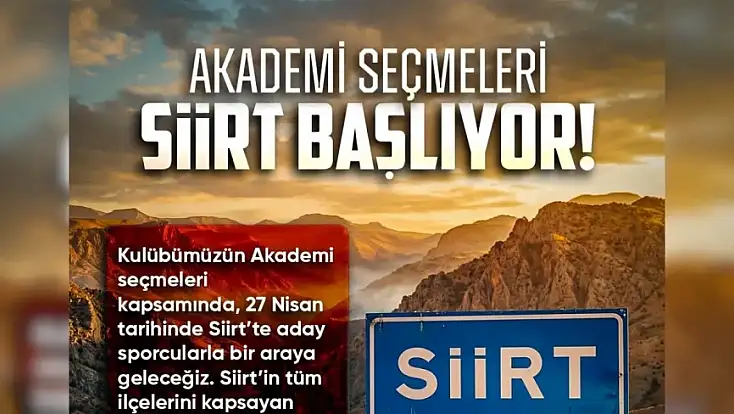 Amedspor’dan dev seçme! Siirt’te genç yetenekler sahaya çıkıyor