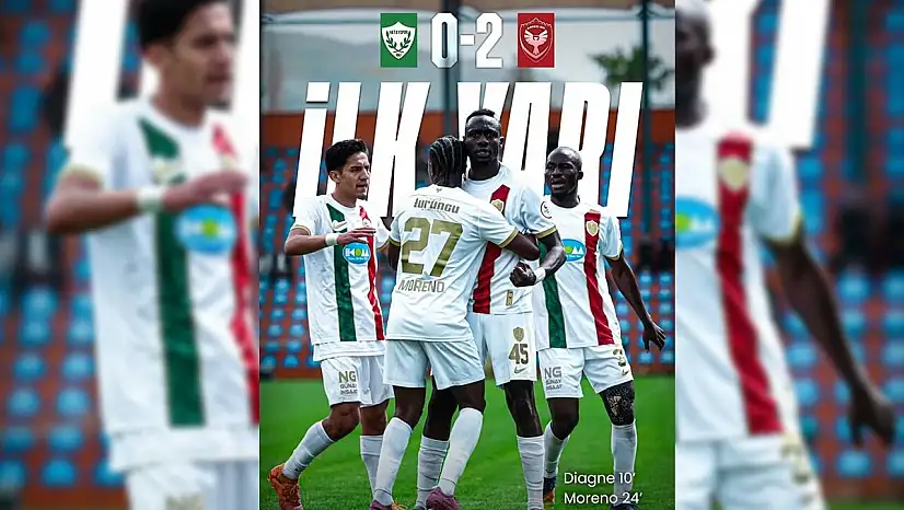 Amedspor, Hatay deplasmanında ilk yarıda kontrolü ele aldı: 2-0