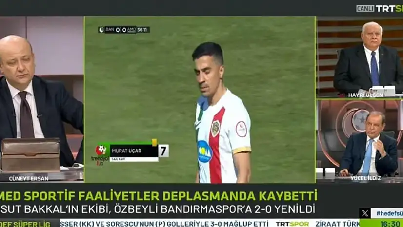 TRT Spor'da Amedspor tartışması: 'Kırmızı kart maçı bitirdi'