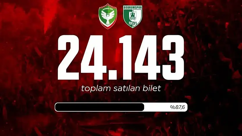 Amedspor'da tarihi doluluk! Bodrum FK maçı kapalı gişe geliyor