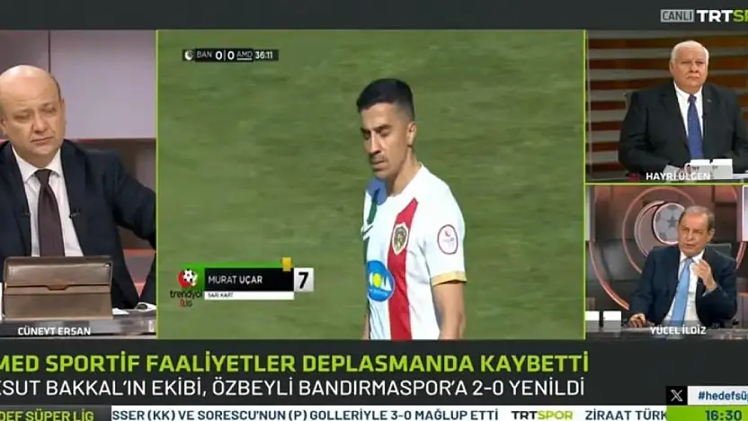TRT Spor'da Amedspor tartışması: 'Kırmızı kart maçı bitirdi'