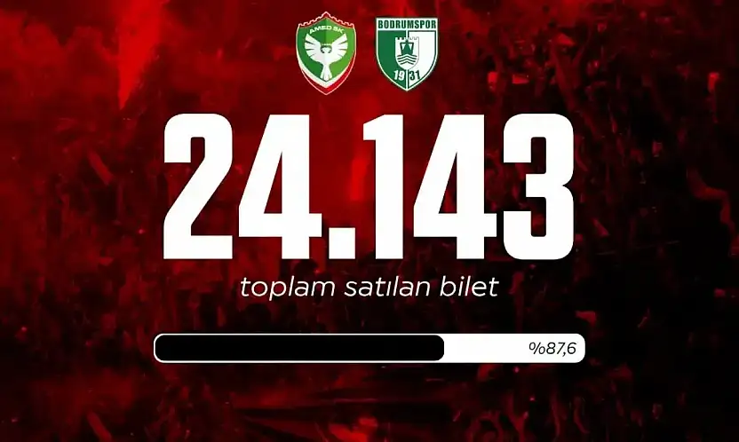 Amedspor'da tarihi doluluk! Bodrum FK maçı kapalı gişe geliyor